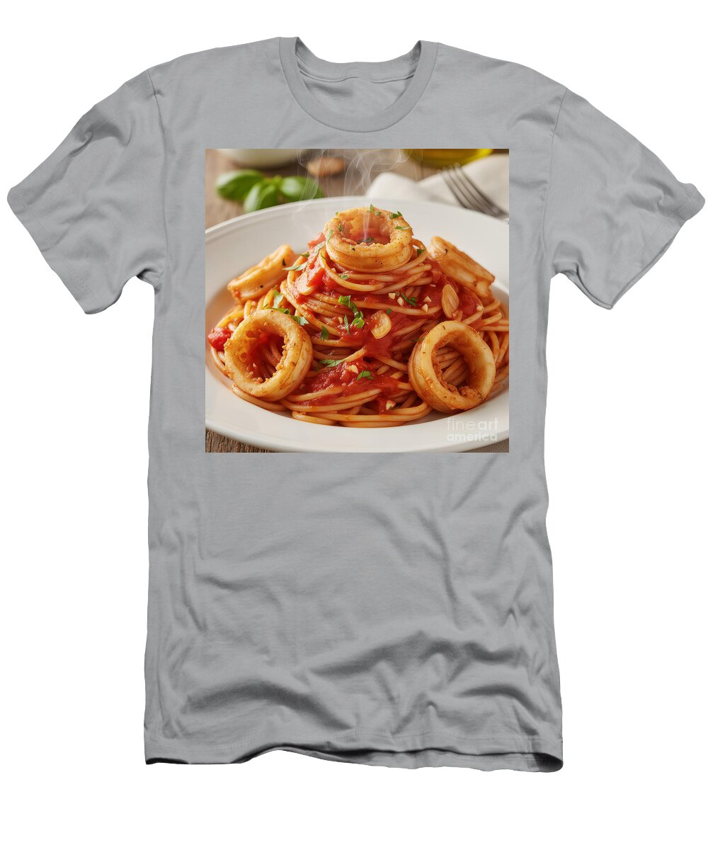 Kp456 Calamari and Spaghetti Delight Walter Paul Bebirian T-Shirt