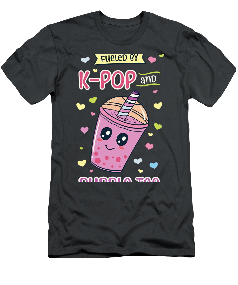 Kpop and Bubble Tea Korean Music Tapioca Boba Rainaq Felip T-Shirt