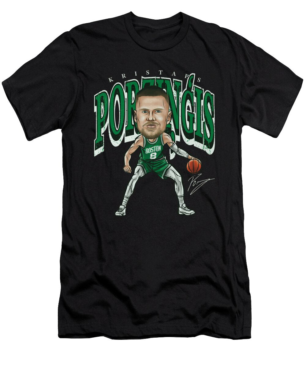 Kristaps Porzingis Boston Cartoon Ihsan Sirin T-Shirt