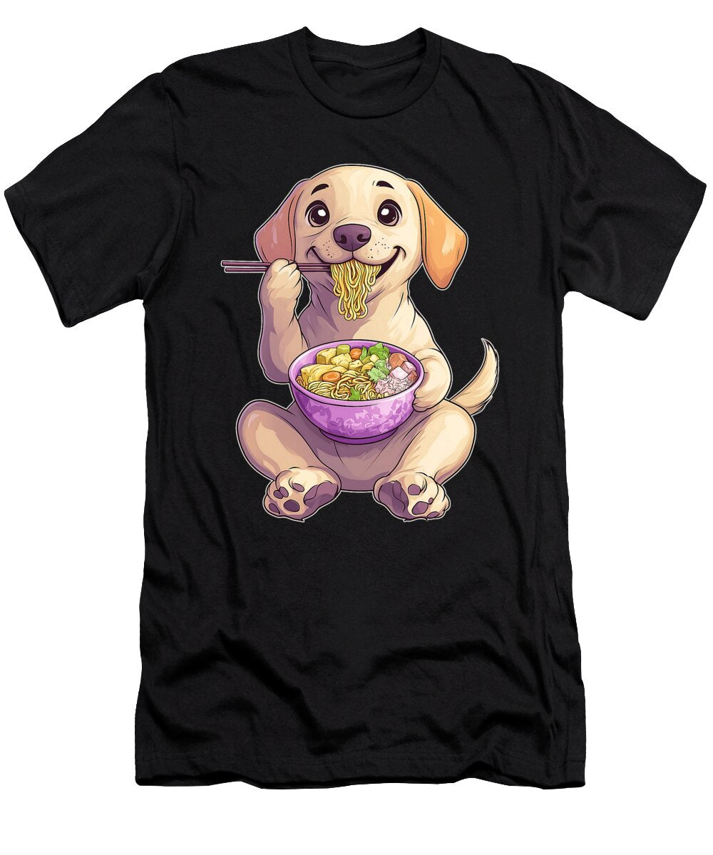 Labrador Retriever Lab Dog Ramen Japanese Kawaii Zyneu Gangd T-Shirt