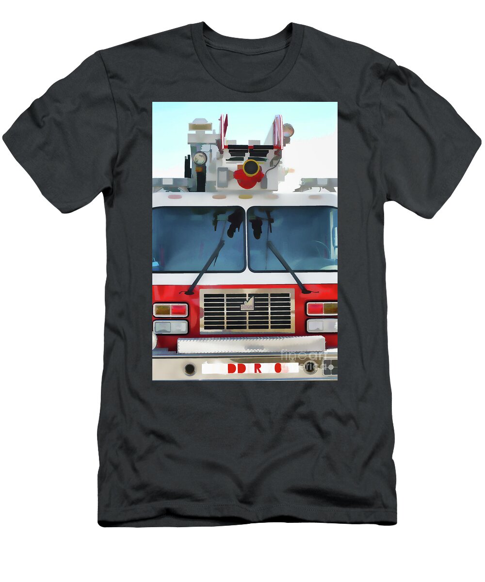 Ladder Fire Truck Wilma Birdwell T-Shirt