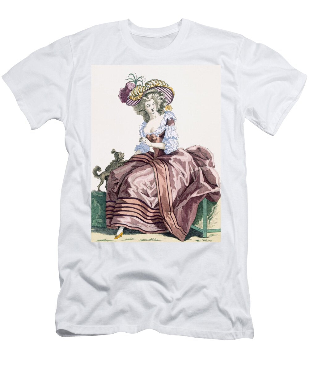 Ladys Elegant Caramel Coloured Satin Francois Louis Joseph Watteau T-Shirt