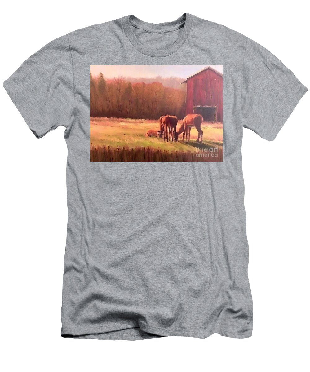 Late Afternoon Light Painting Brook Hollow Farm Green Acres Pres N Akkash T-Shirt