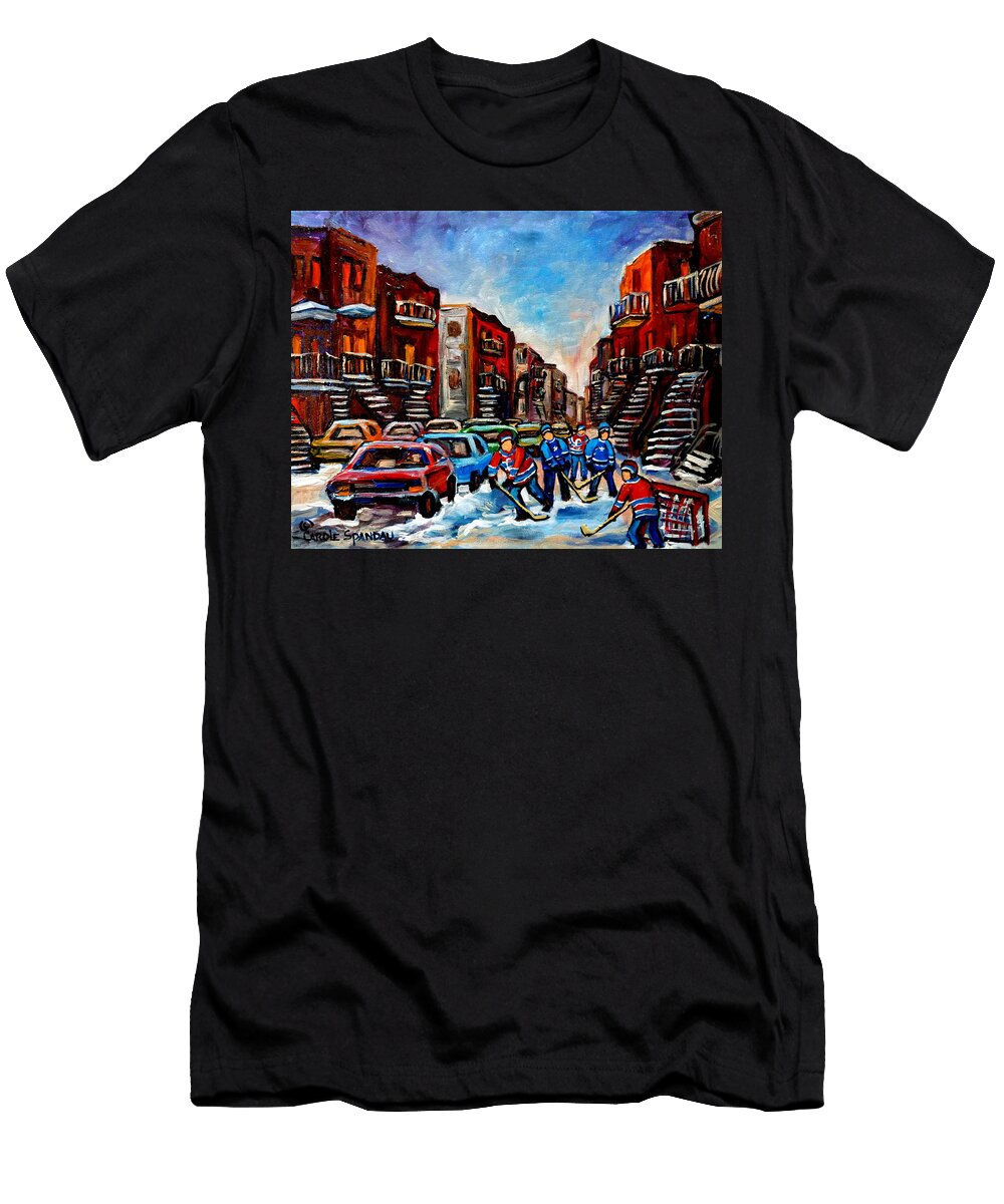 Late Afternoon Street Hockey Carole Spandau T-Shirt