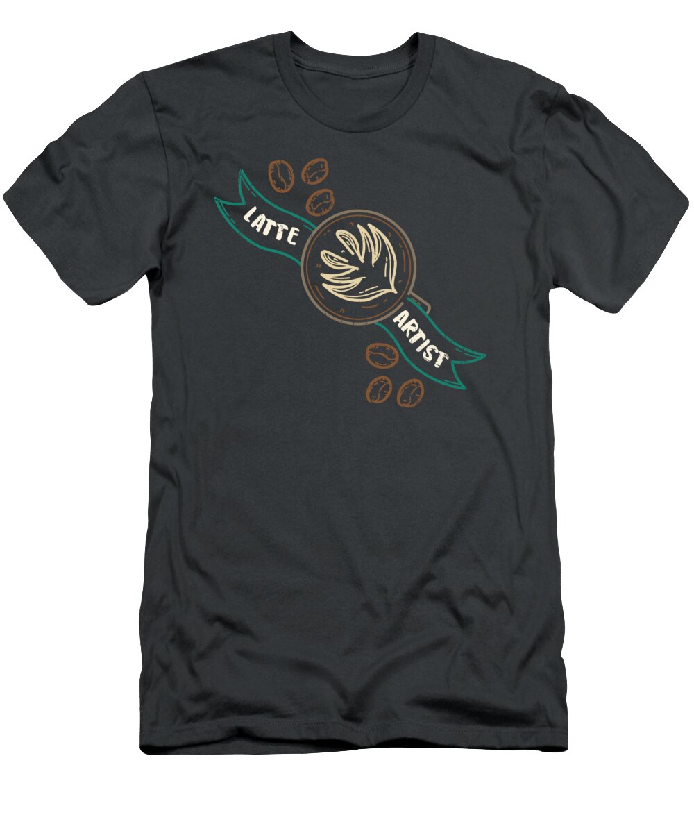 Latte Artist Barista for Men Women Coffee Addict Maker Brewer Crazy Squirrel T-Shirt