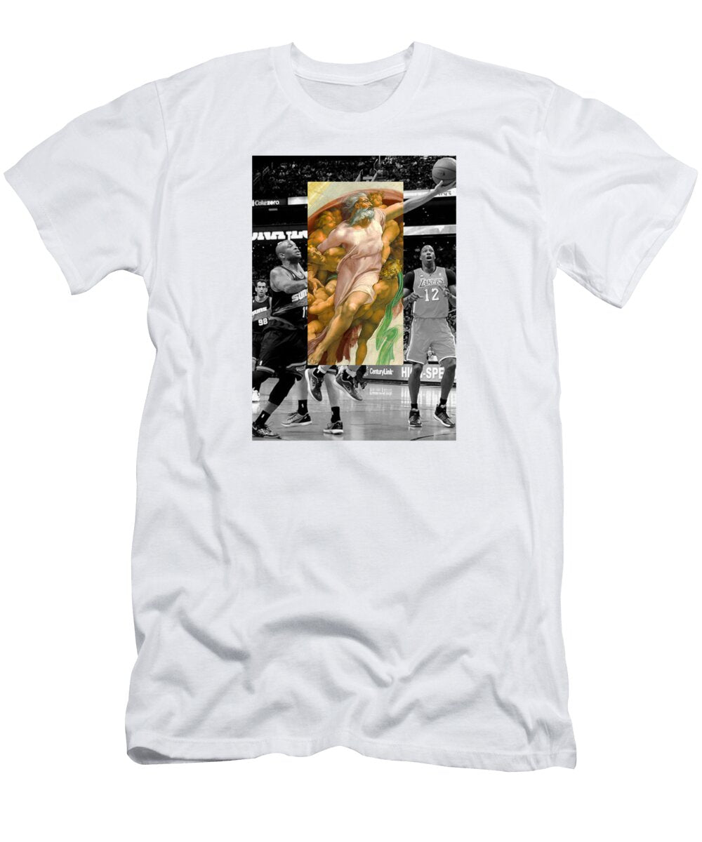 Layup Basket Art Pasquale Tasseri T-Shirt