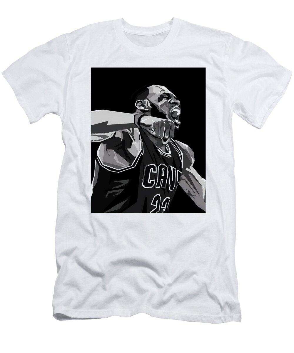 Lebron Celebrating in Cavaliers Jersey Kenvin Tran T-Shirt