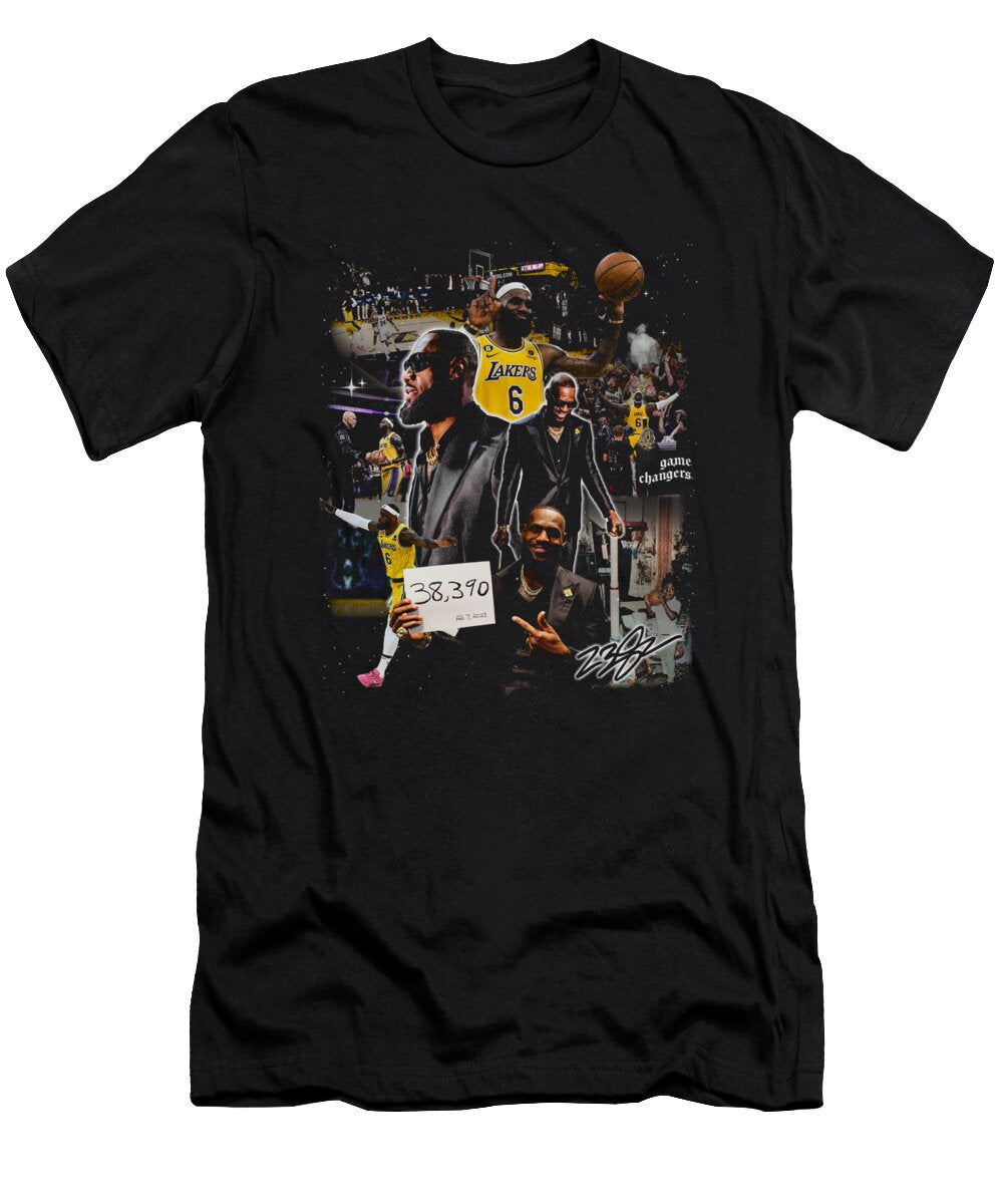 Lebron James 38390 Point Collage Ozlem Altin T-Shirt