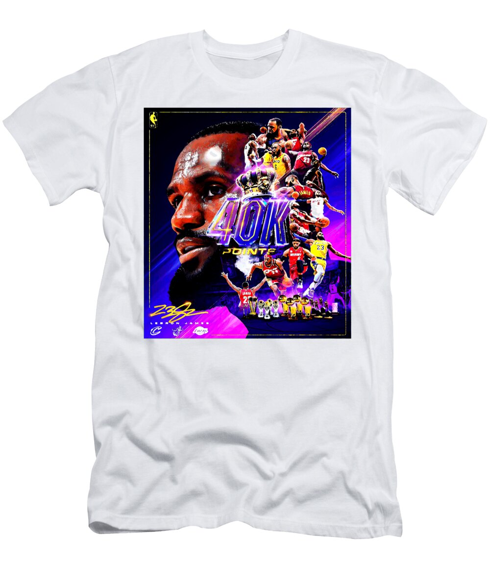 Lebron James 40k Points Celebration Kenvin Tran T-Shirt
