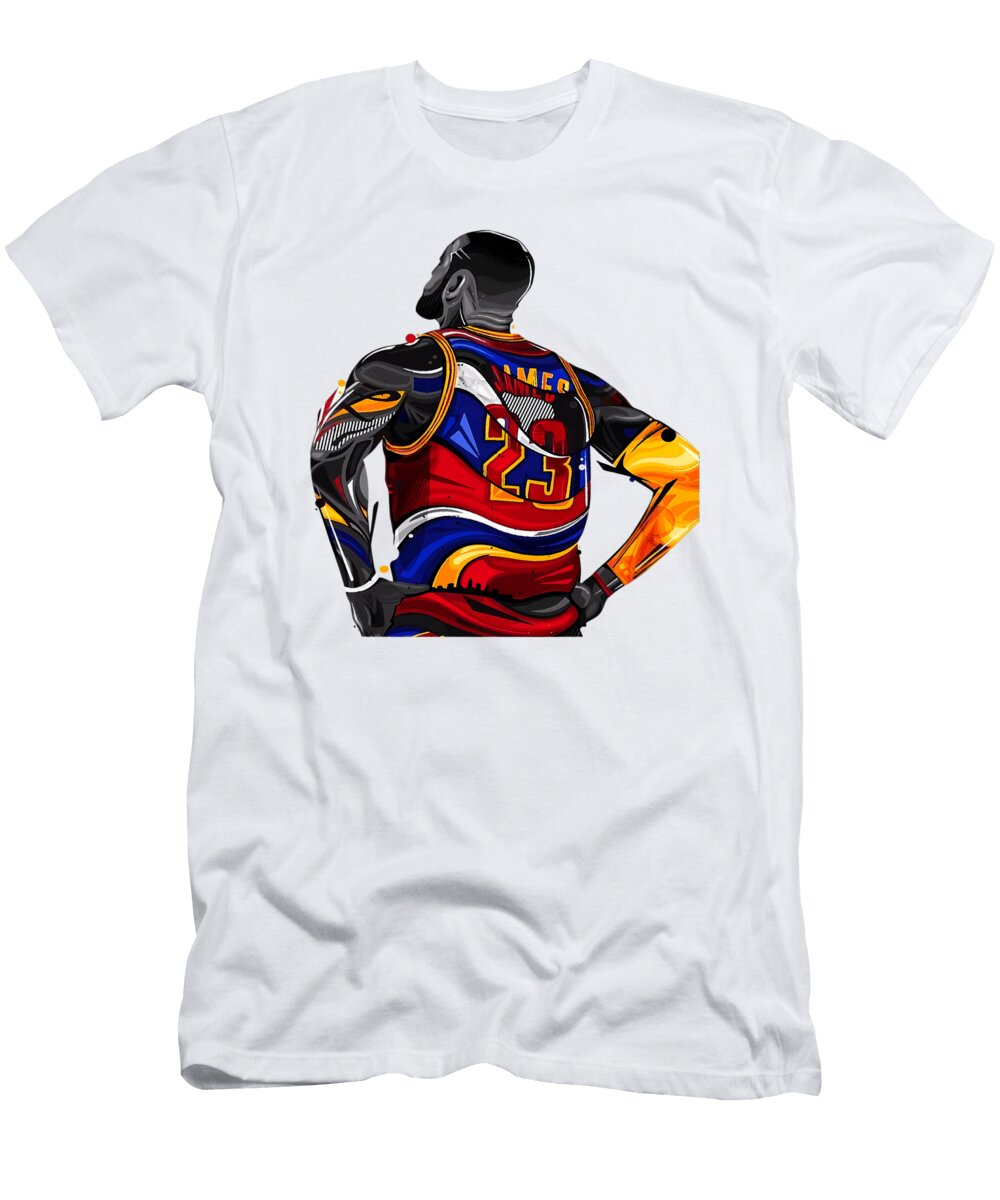 Lebron James Abstract Portrait Kenvin Tran T-Shirt