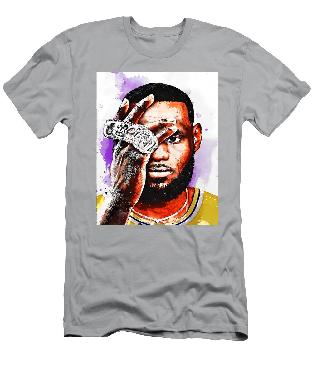 Lebron James and Championship Rings Kenvin Tran T-Shirt