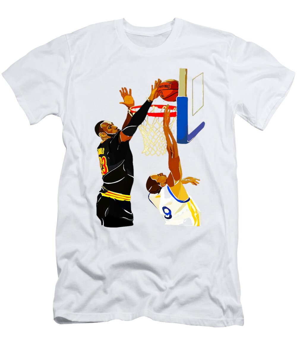 Lebron James Block Moment Kenvin Tran T-Shirt