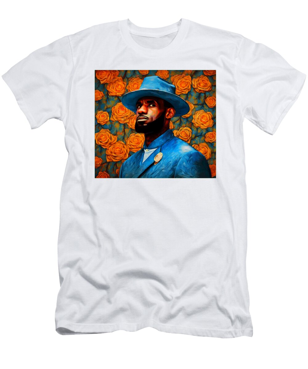 Lebron James in Blue Suit with Roses Kenvin Tran T-Shirt