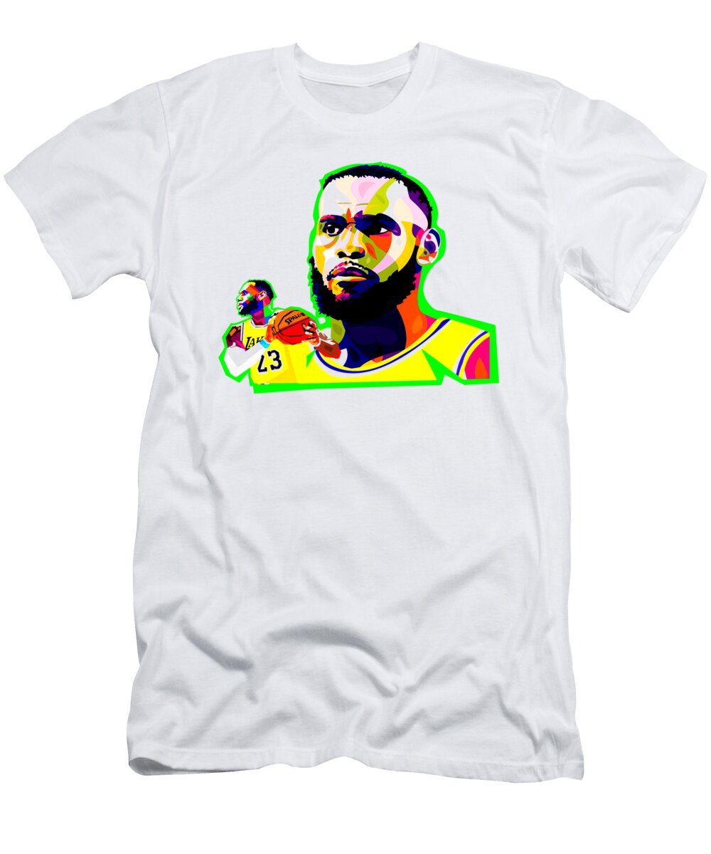 Lebron James in Vibrant Colors Kenvin Tran T-Shirt
