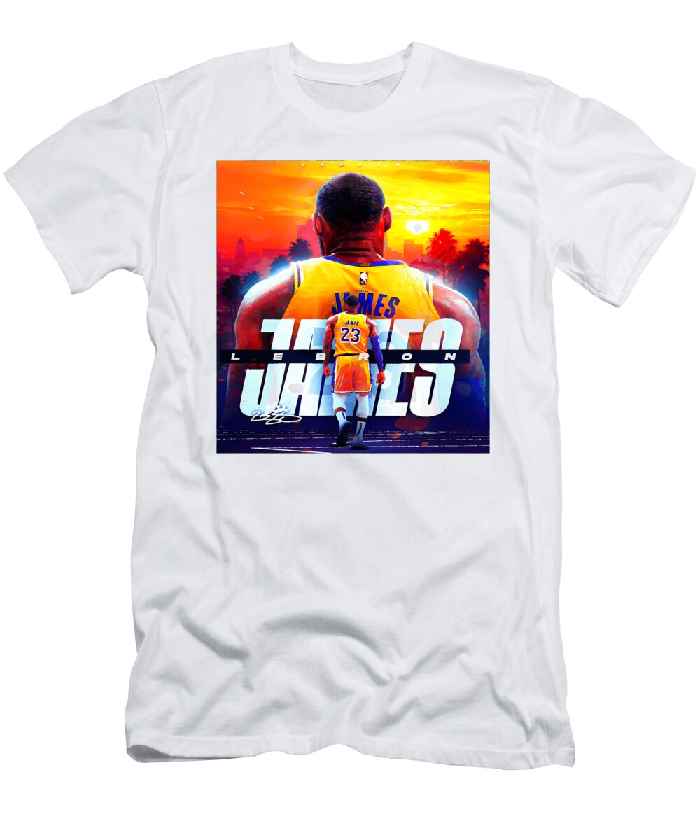 Lebron James Sunset Portrait Kenvin Tran T-Shirt