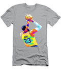 Lebron James Vibrant Basketball Shot Kenvin Tran T-Shirt