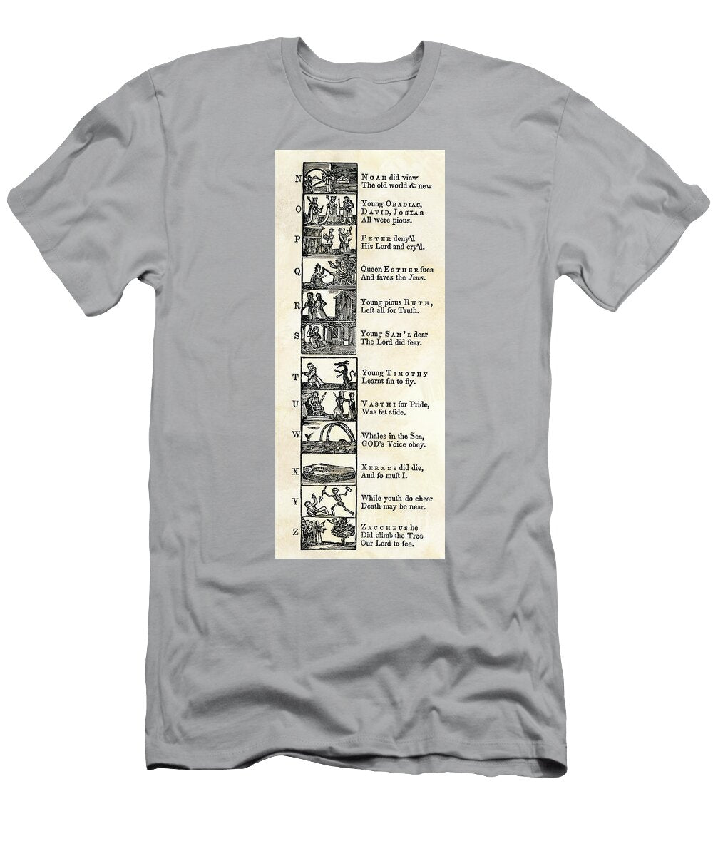Lecon From the Episodes of the Bible Alphabet Page From an Elementary Manual From New England American School T-Shirt