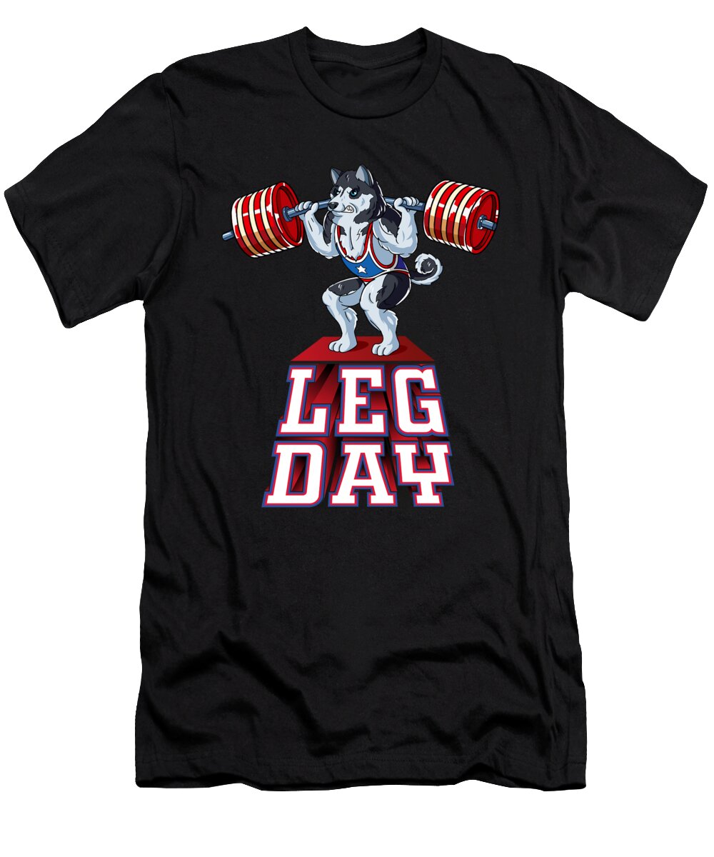 Leg Day Husky Weight Lifting Squat Gym Wowshirt T-Shirt