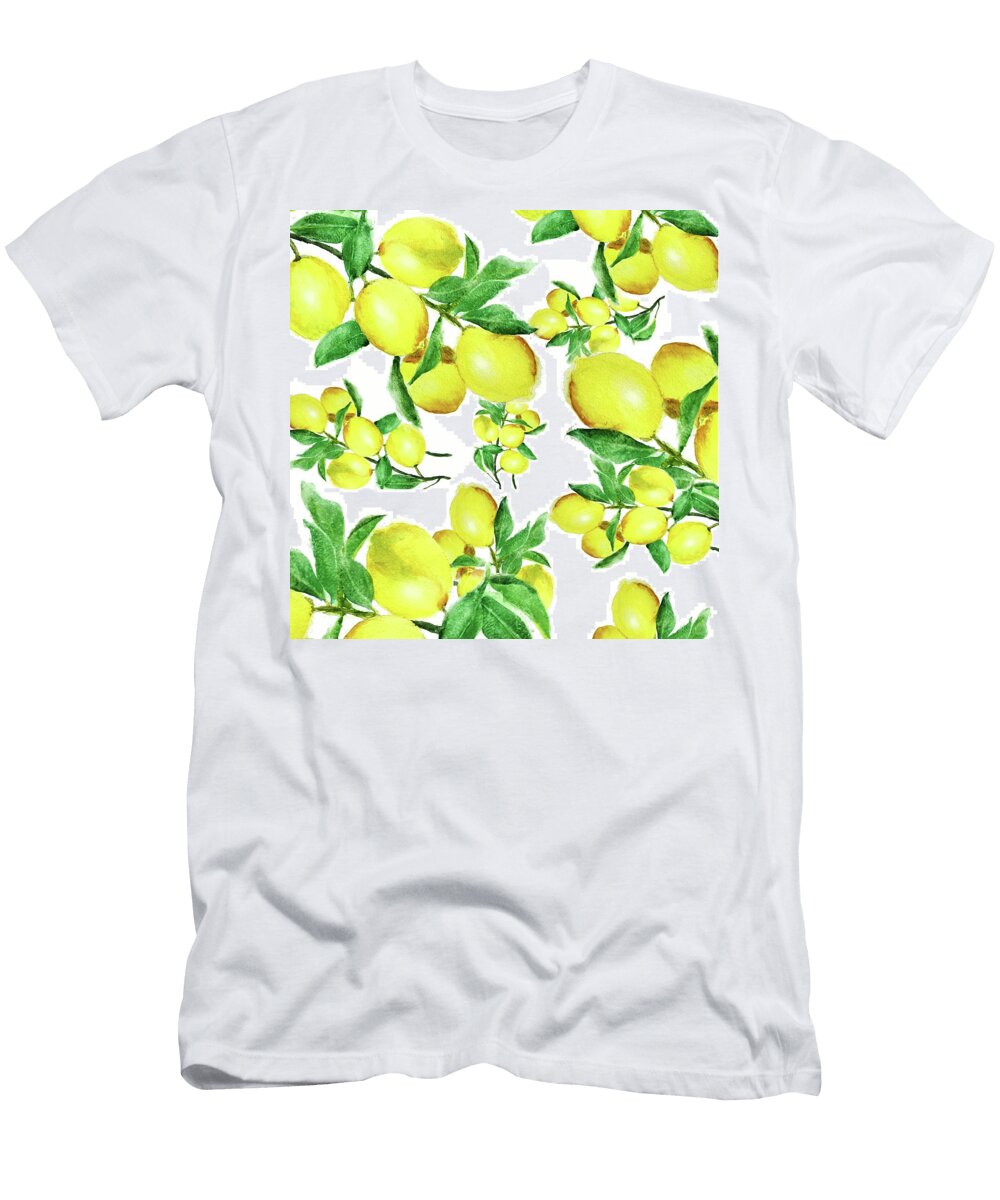Lemon Pattern Color Color T-Shirt