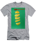 Lemon Slices Levitating on a Green Background with Honey Dorin Puha T-Shirt