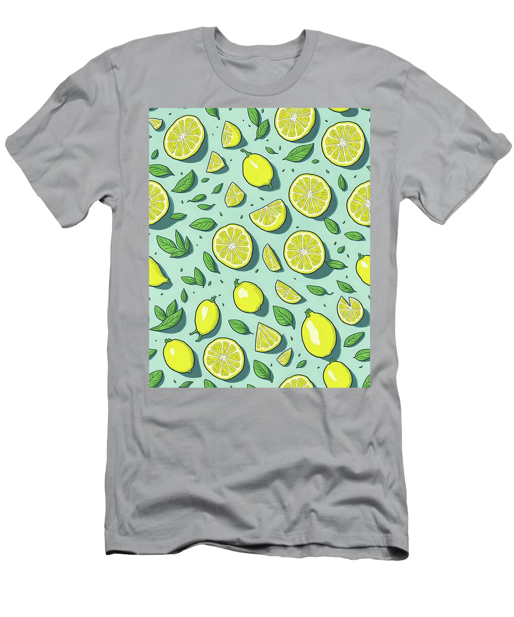 Lemon Summer Pattern Nicole Whittaker T-Shirt