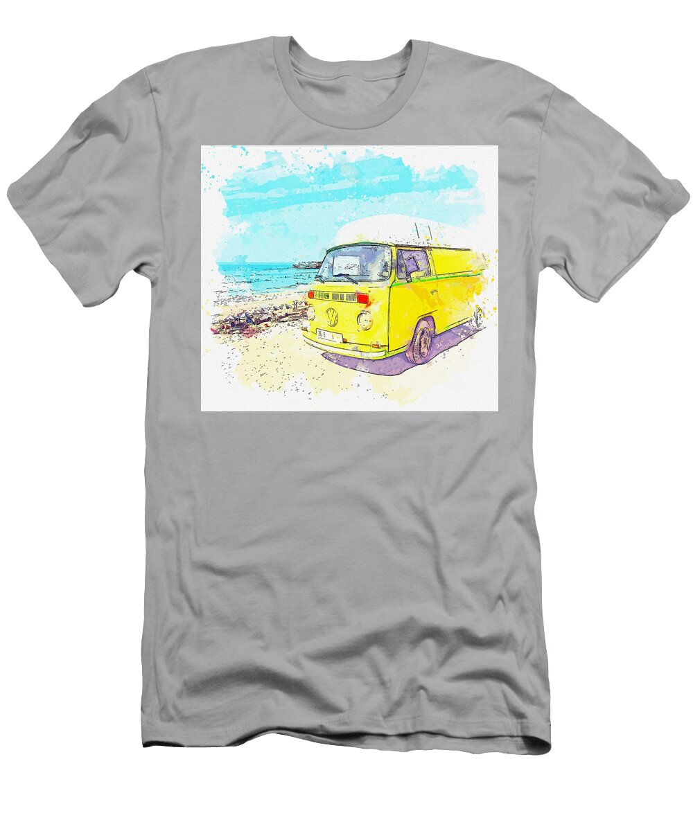 Lemon Van Tamraght Oufella Tamraght Morocco Watercolor By Ahmet Asar Adam Asar T-Shirt