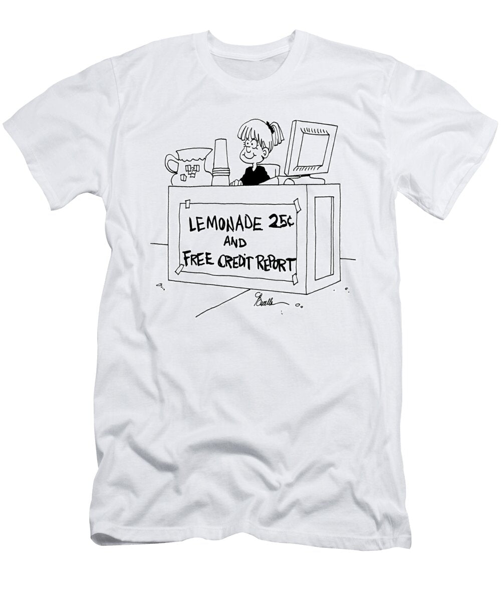 Lemonade and Free Credit Report Stand Marty Bucella T-Shirt