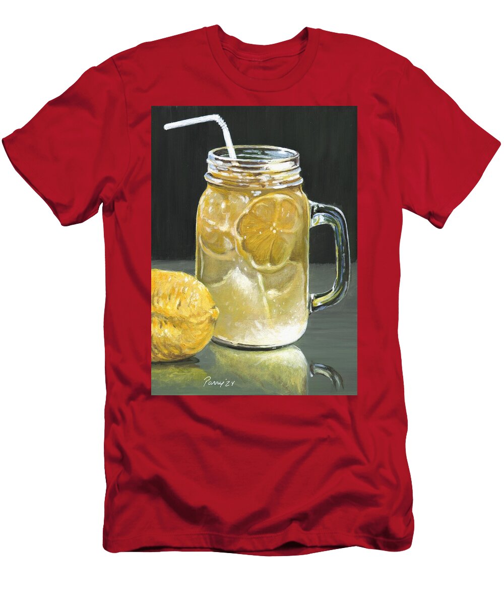 Lemonade in a Mason Jar Parry Johnson T-Shirt