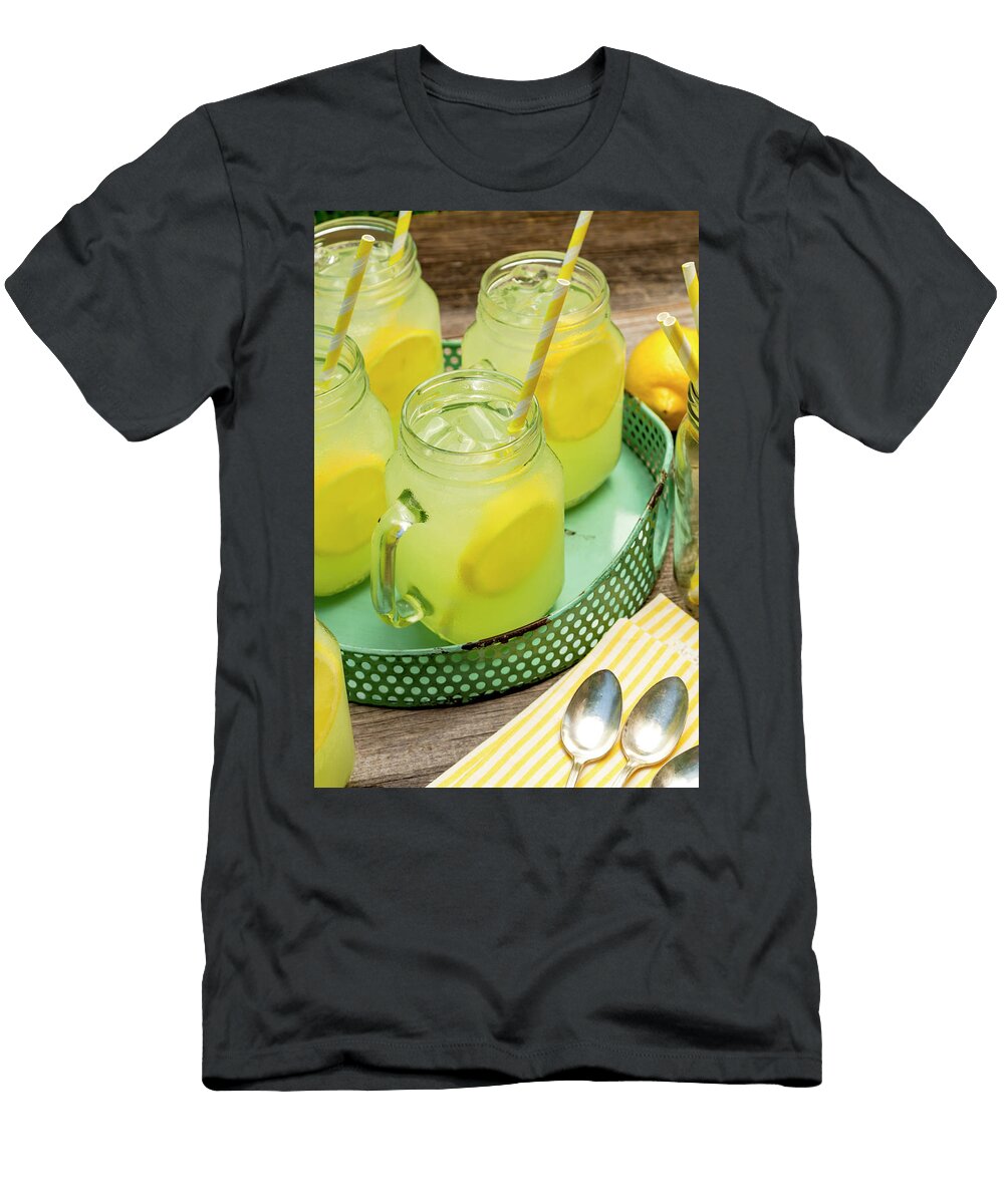 Lemonade in Blue Tray Teri Virbickis T-Shirt