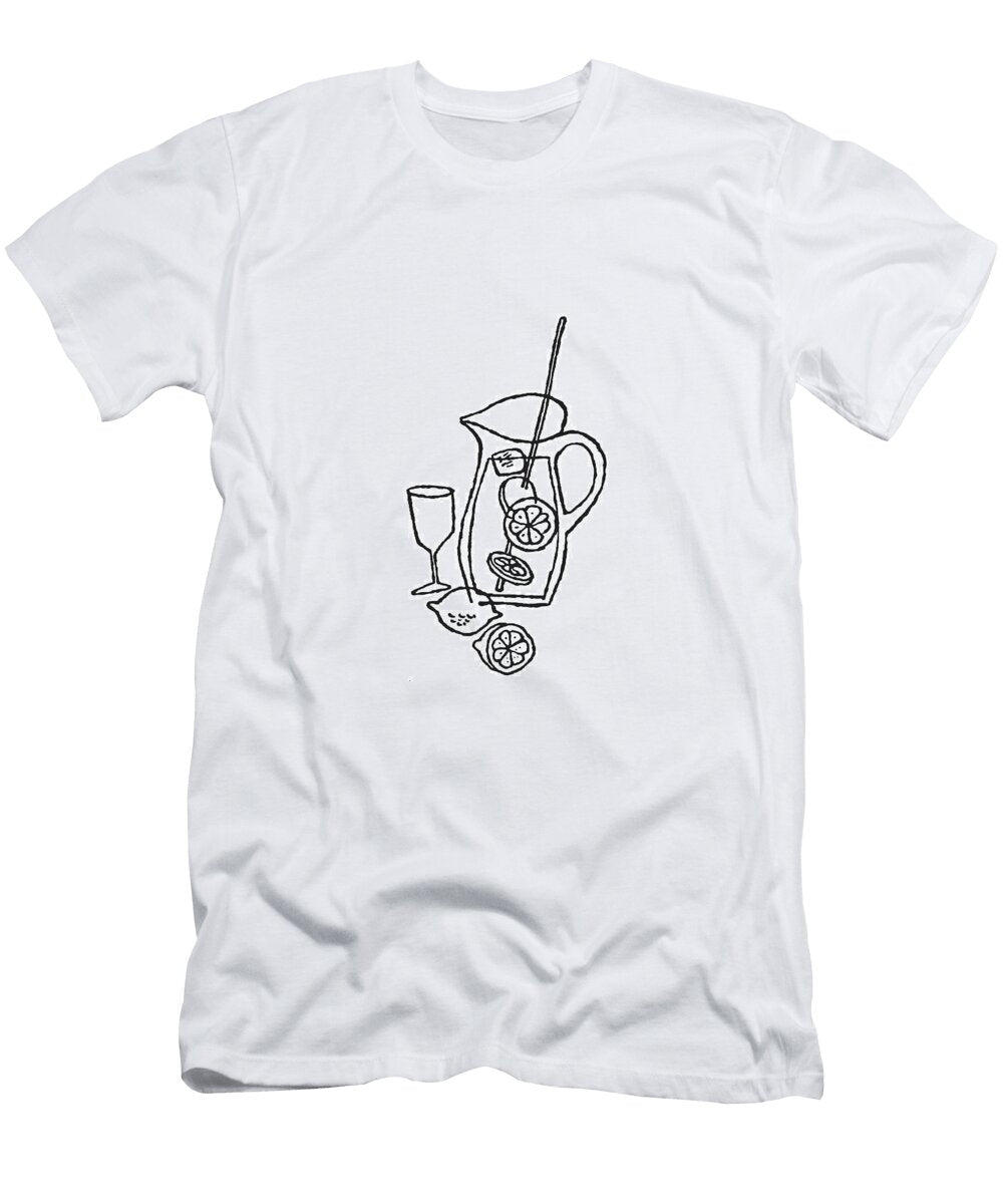 Lemonade in Pitcher Glass and Lemon Slice Csa Images T-Shirt