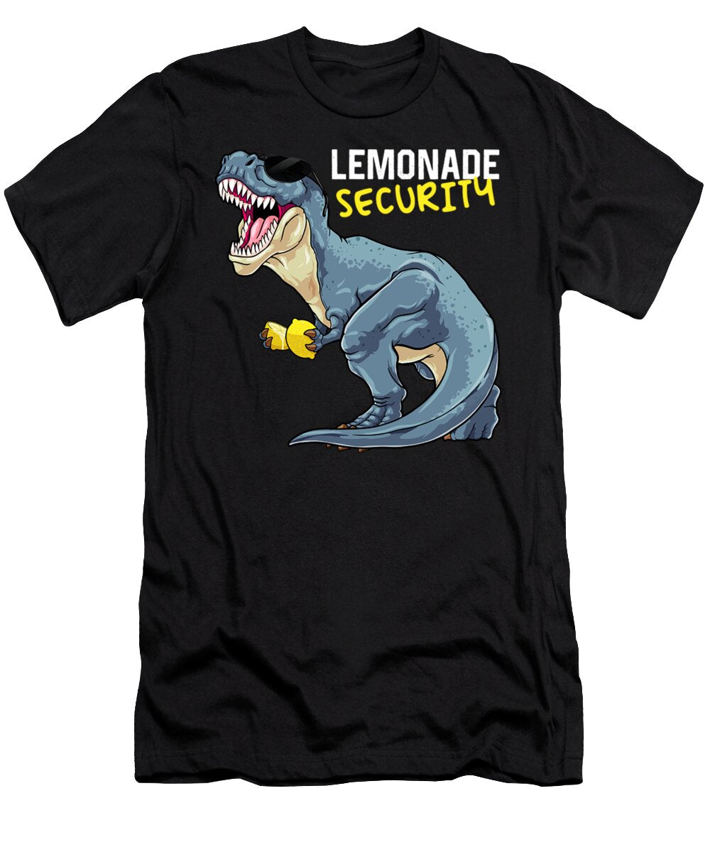 Lemonade Security Dinosaur T Rex Lemon Juice Stand Summer Aril Sahril T-Shirt