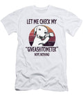 Let My Check My Giveashitometer Funny Dog Sayings Basquiaty Store T-Shirt