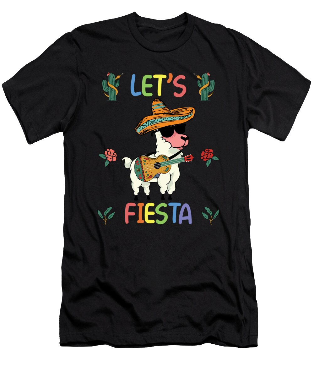 Lets Fiesta for Llamas and Spain Lovers Tenshirt T-Shirt