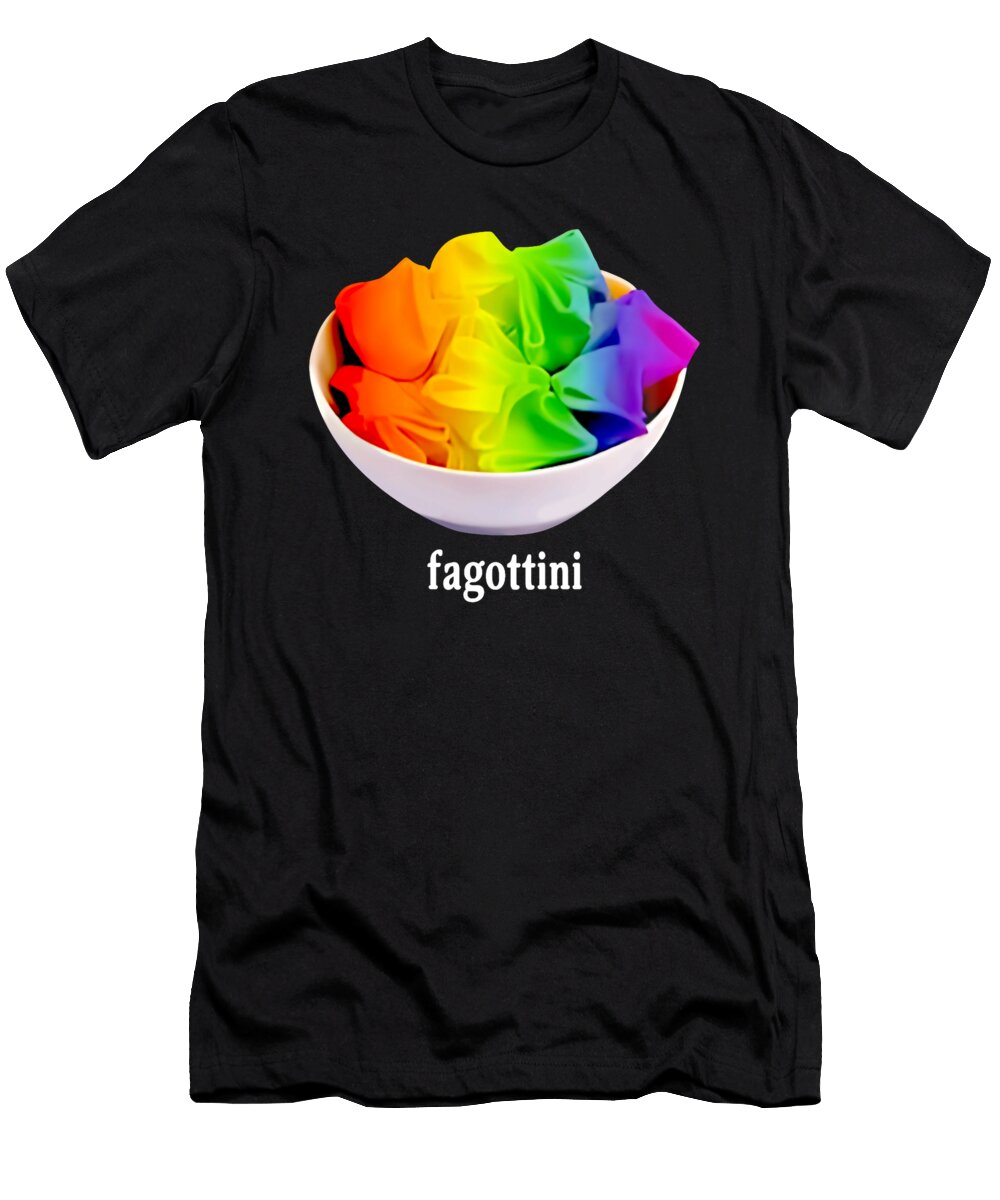 Lgbt Food Fagottini Rainbow Inclusive Humor Coami Tacti T-Shirt