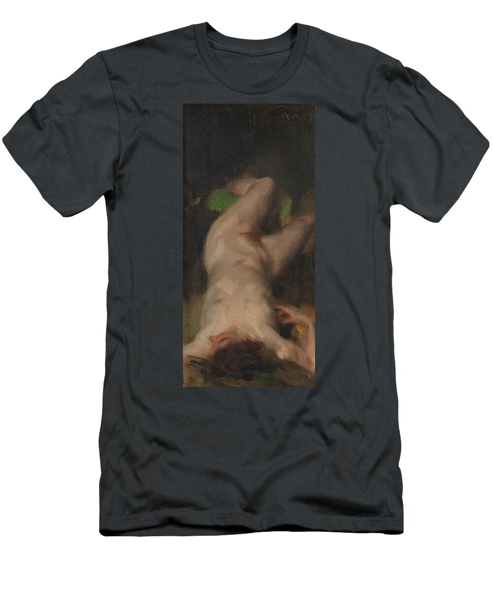 Liegender Weiblicher Akt Mit Grunem Tuch Ca Carl Von Marr German T-Shirt