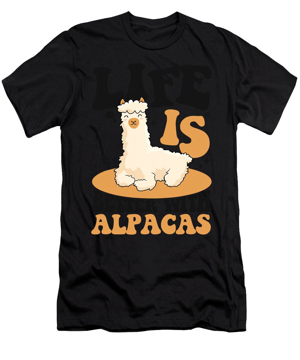 Life Is Better with Alpacas Guanaco Llama Vicuna Alpaca Grover Mcclure T-Shirt