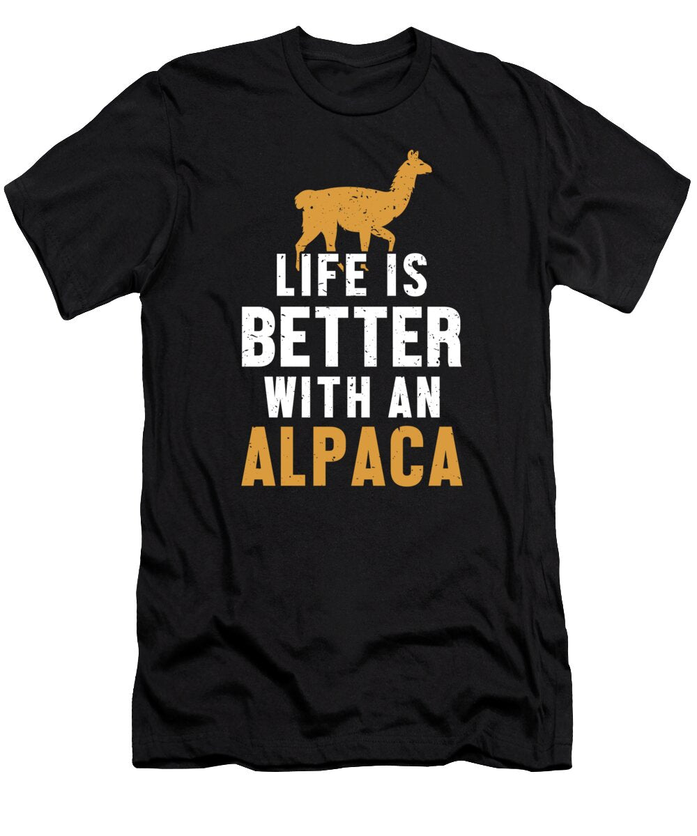Life Is Better with an Alpaca Guanaco Llama Vicuna Alpaca Graphics Lab T-Shirt