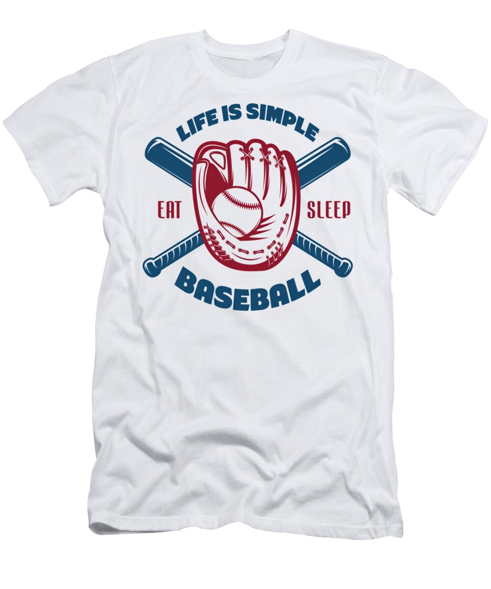 Life Is Simple Eat Sleep Baseball Quang Vu T-Shirt