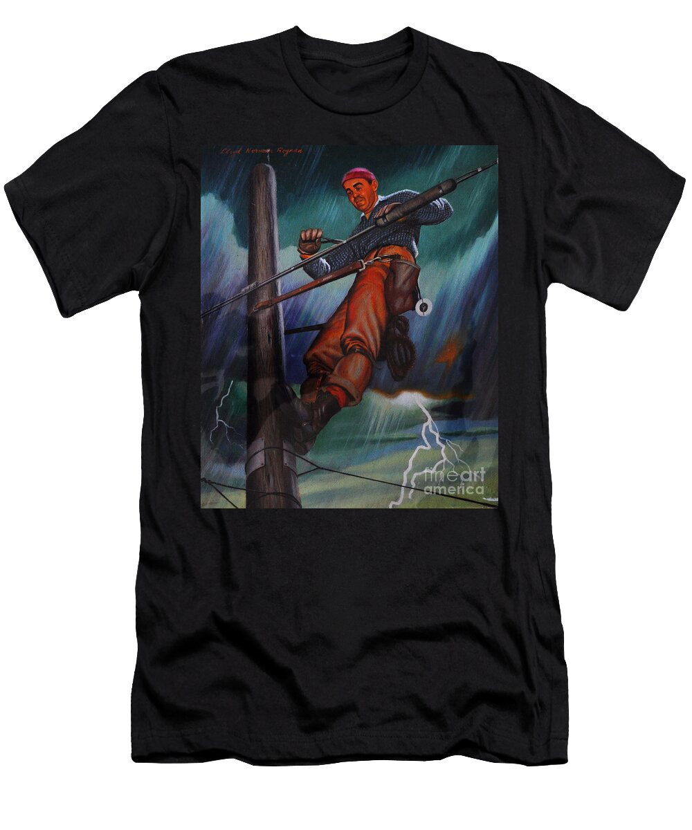 Lineman in Storm Andrea Kollo T-Shirt