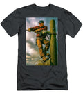 Lineman Working on Utility Pole Brian Stevens T-Shirt