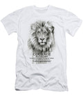 Lion Courage Motivational Quote Watercolor Animal Olga Shvartsur T-Shirt