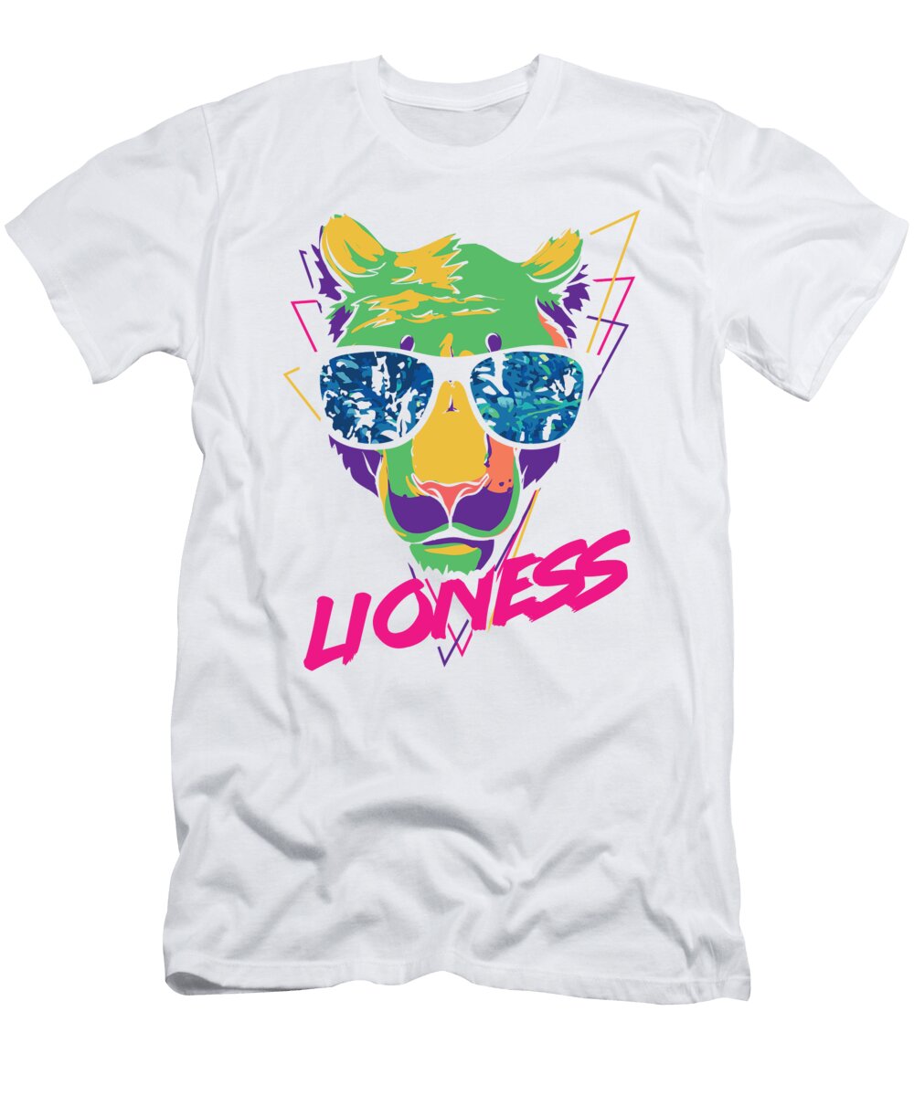 Lioness Cool Lion 90s Design Gift Funny Gift Ideas T-Shirt