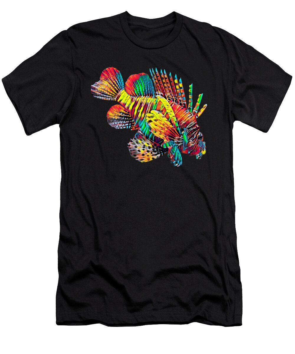 Lionfish Fish Colorful Design Super Katillz T-Shirt