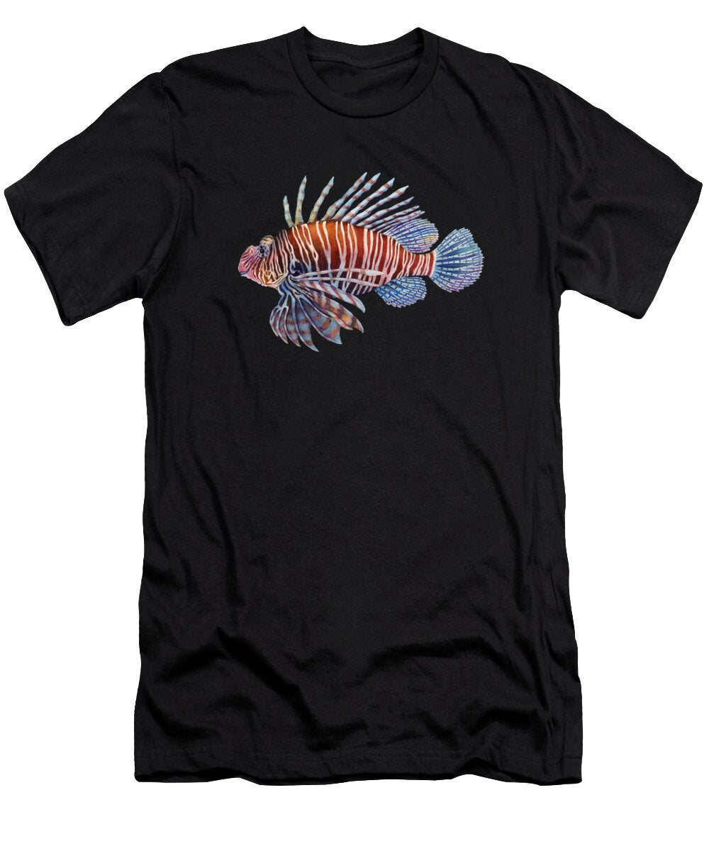 Lionfish in Black Hailey E Herrera T-Shirt
