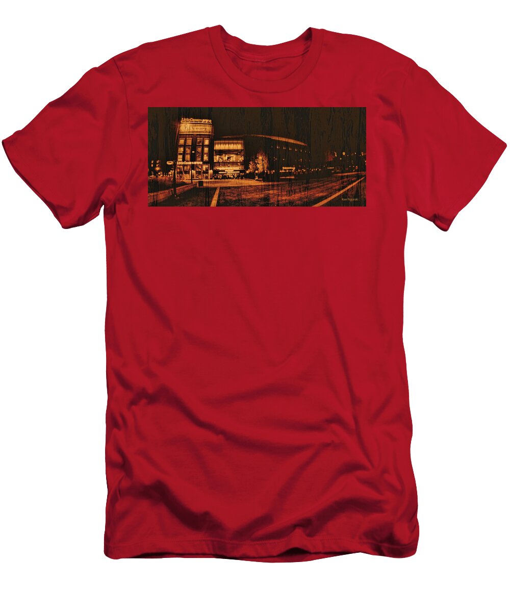 Little Caesars Arena Exterior Ken Figurski T-Shirt