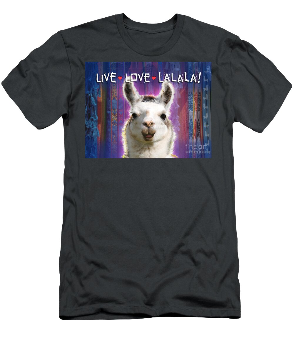 Live Love Lalala Llama Evie Cook T-Shirt