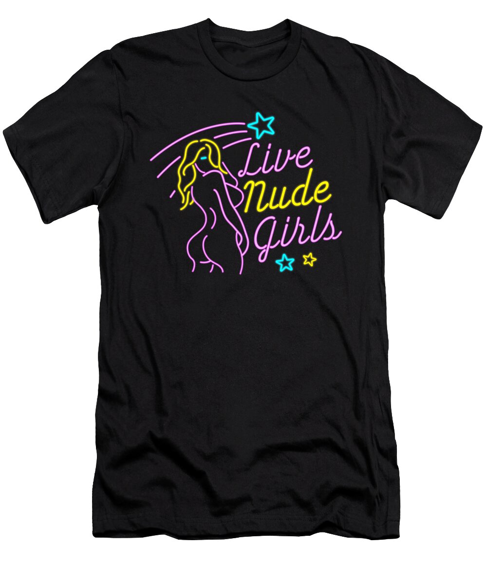 Live Nude Girls Strip Club Vector Deluxe T-Shirt