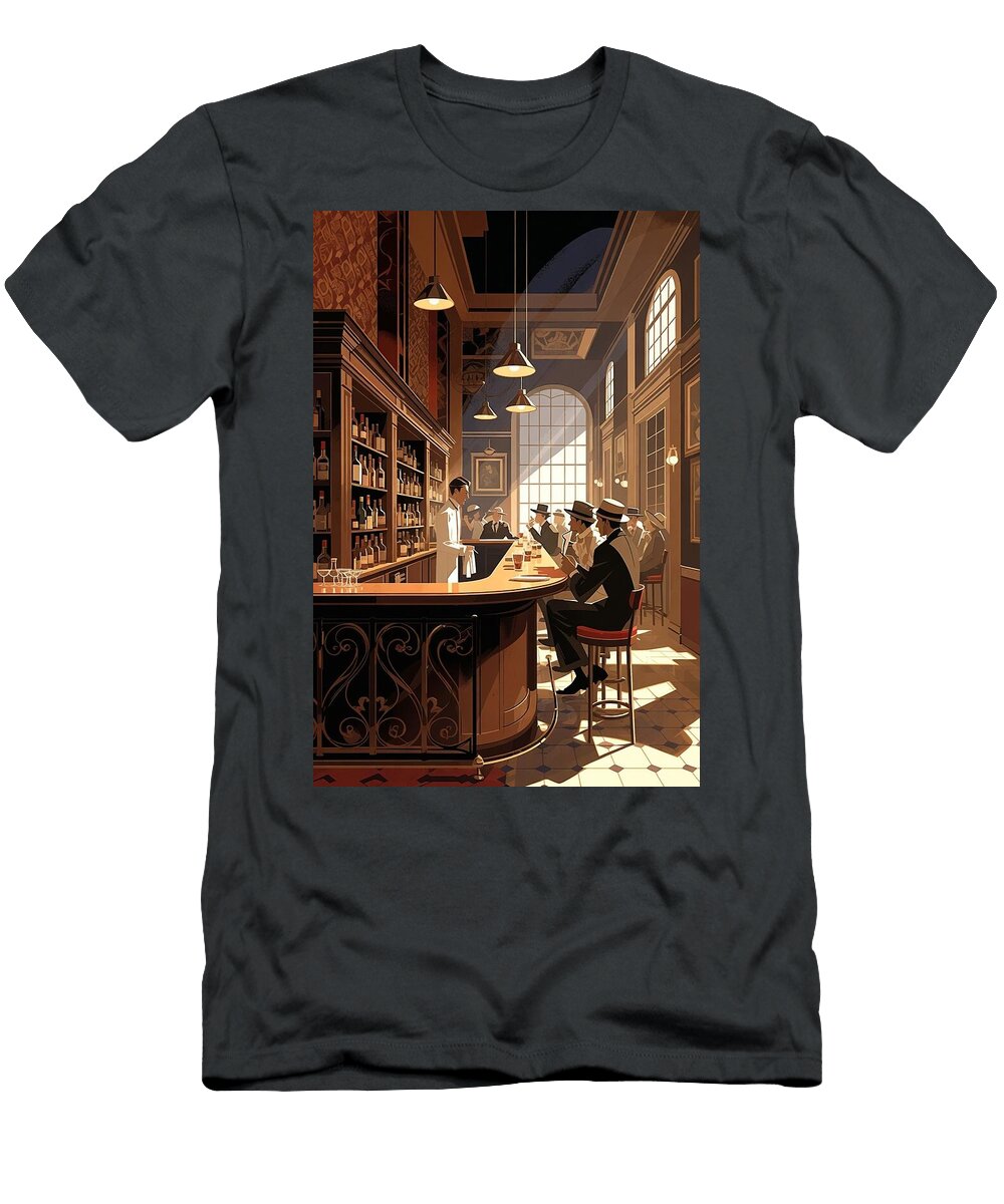 Lively Vintage Bar Scene Yanito Freminoshi T-Shirt