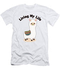 Living My Life Guanaco Llama Vicuna Breeder Alpaca Graphics Lab T-Shirt