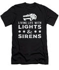Living with Lights Paramedic Ambulance Ems Emt Aid Tshirtconcepts Marvin Poppe T-Shirt